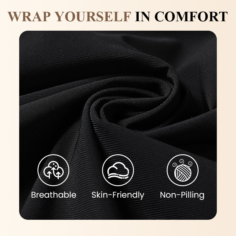 High-Stretch Wide-Leg Pants with Tummy Control Button Closure
