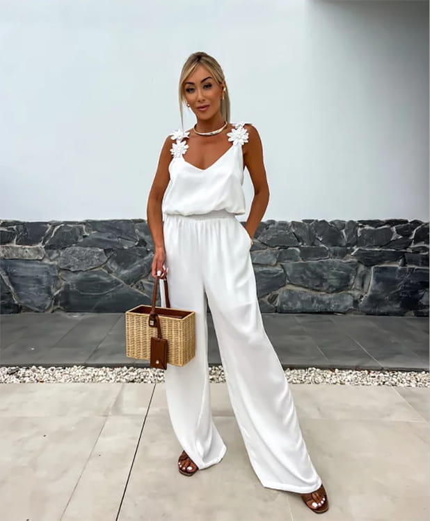 Trendy Sleeveless Wide Leg Jumpsuit - Summer-Ready.