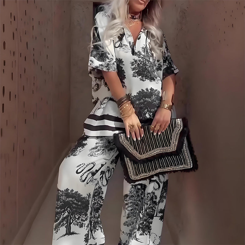 Women's Matching Printed Set.