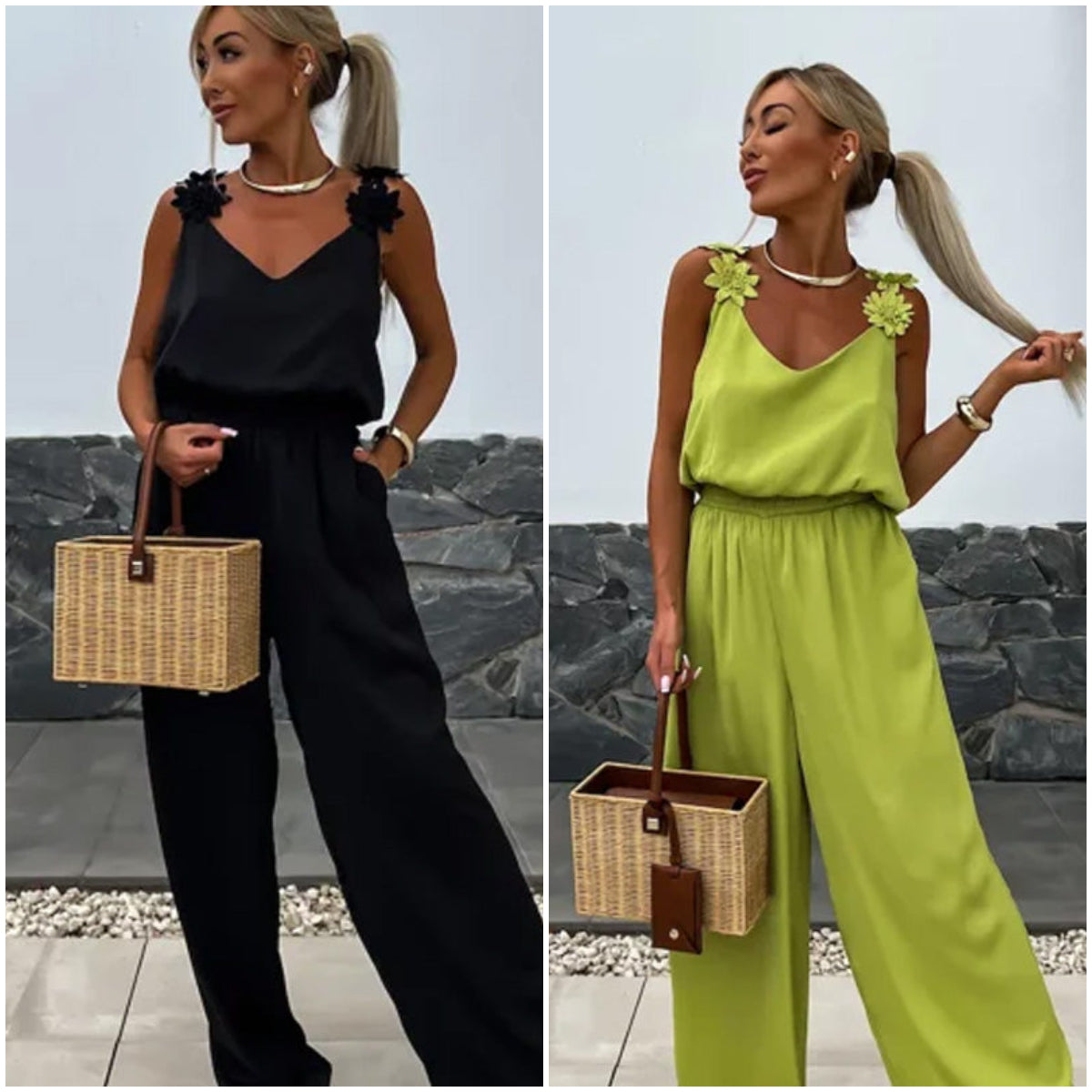 Trendy Sleeveless Wide Leg Jumpsuit - Summer-Ready.
