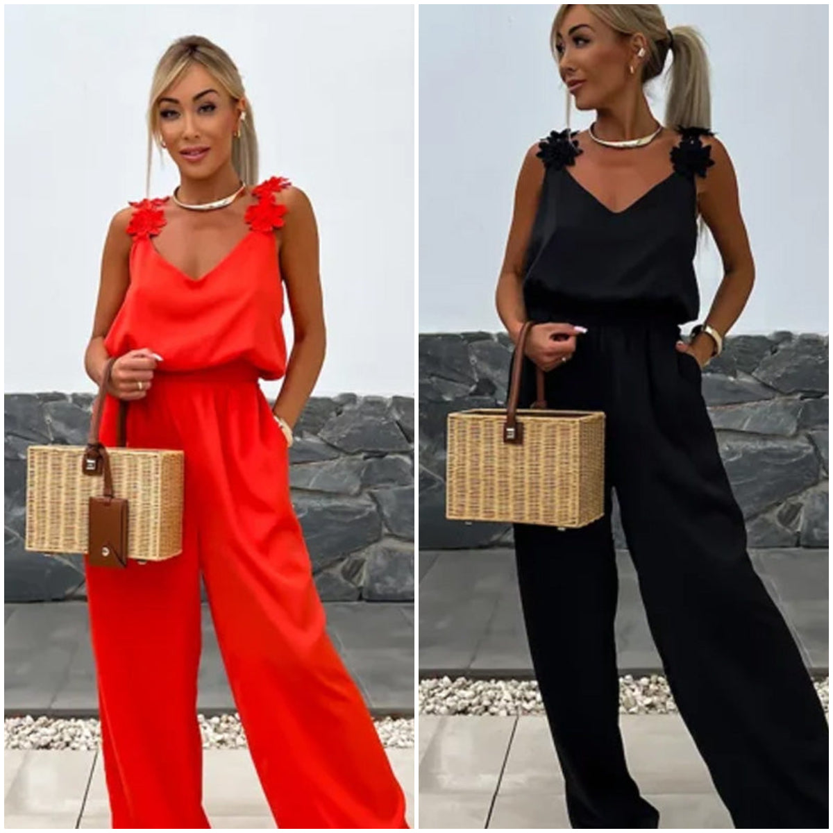 Trendy Sleeveless Wide Leg Jumpsuit - Summer-Ready.