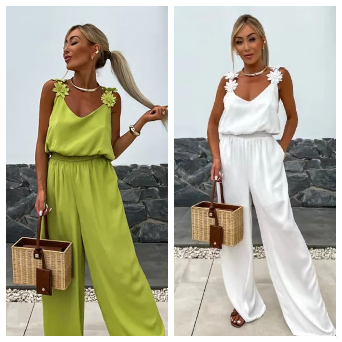 Trendy Sleeveless Wide Leg Jumpsuit - Summer-Ready.