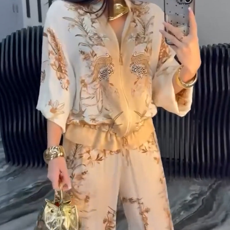 Limited Women’s Elegant Zip-Up Two-Piece Set