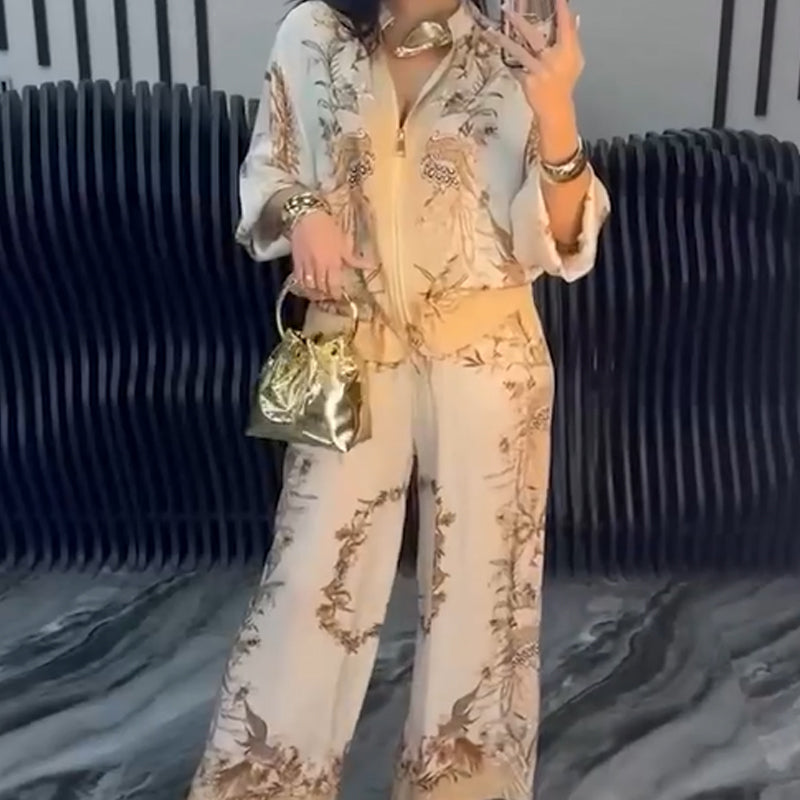Limited Women’s Elegant Zip-Up Two-Piece Set