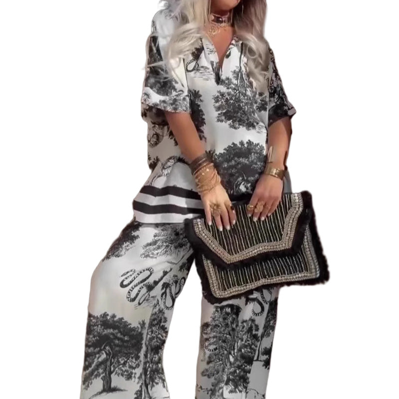 Women's Matching Printed Set.